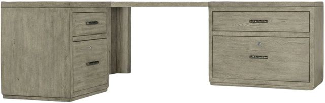 Hooker® Furniture Linville Falls Mink Corner Combo Desk with Lateral and Small File-0