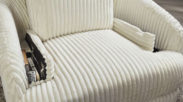 Signature Design by Ashley® Tie-Breaker Ivory Manual Swivel Glider Recliner-0