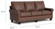 Bassett® Furniture Customizable Benchmade Premier Leather Panel Arm Sofa-4