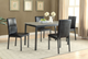 Coaster® Garza Gray Rectangular Dining Table with Black Legs-1