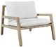 Uttermost® Strapped Cerused Wheat/Taupe Wood Indoor-Outdoor Lounge Chair with Cushion-0