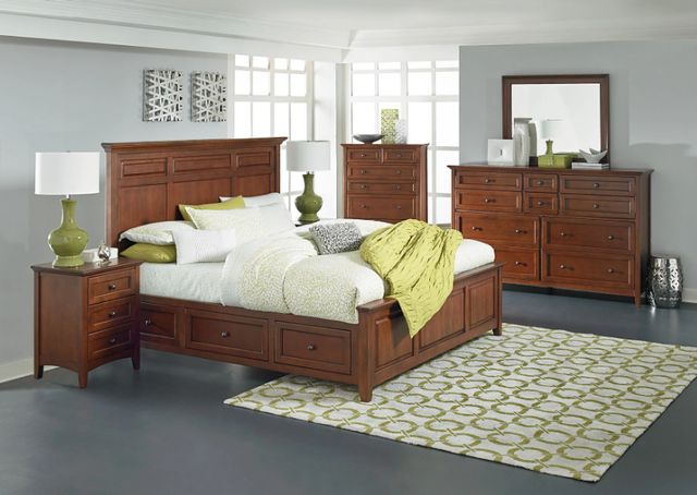 Whittier Wood® Furniture McKenzie Glazed Antique Cherry 3-Drawer Nightstand-1