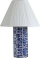 TOV Furniture Stamp Blue/White Pleated Table Lamp-3
