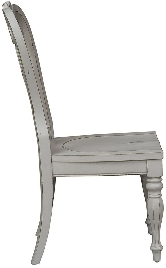 Liberty Furniture Magnolia Manor Antique White Splat Back Side Chair-3
