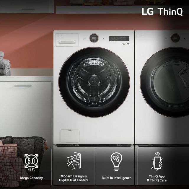 LG 5.0 Cu. Ft. White Front Load Washer-9