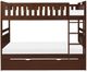 Homelegance® Rowe Dark Cherry Youth Twin/Twin Storage Bunk Bed-2