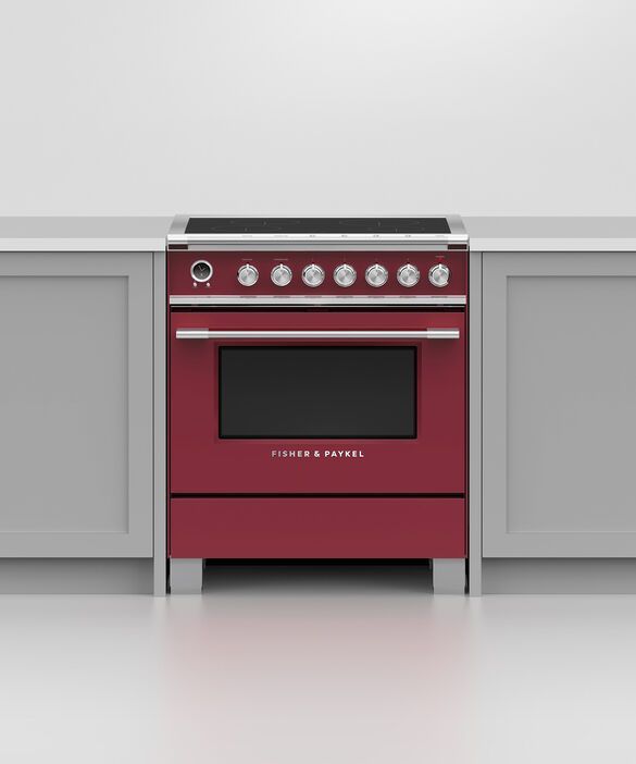 Fisher & Paykel Classic Series 9 30" Red Pro Style Induction Range-3