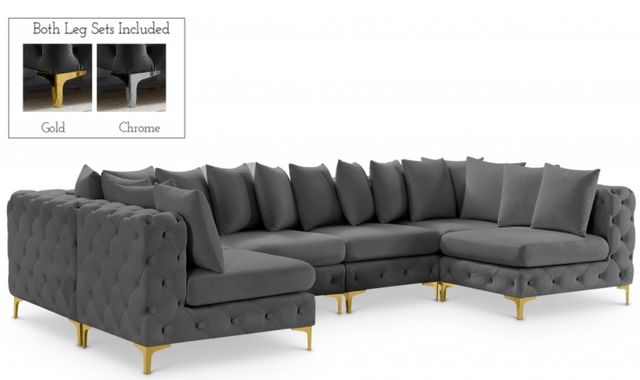 Meridian Furniture Tremblay 6-Piece Grey Modular Sectional Set-3