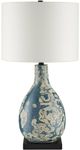 Currey & Company Ostracon Ivory/Vintage Blue Table Lamp-1