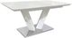 Mazin Furniture Yannis White Dining Table with Chrome Base -0
