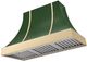 AGA Cascade 48" Cornwall Green Wall Mounted Range Hood  with Polished Brass Trim-0