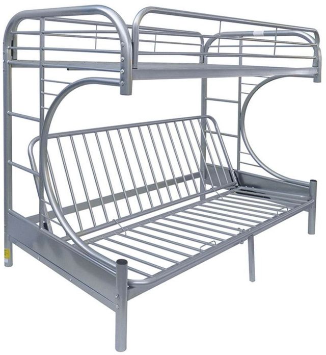 ACME Furniture Eclipse Silver Youth Twin Over Full Futon Bunk Bed-0