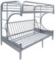 ACME Furniture Eclipse Silver Youth Twin Over Full Futon Bunk Bed-0