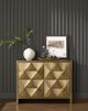 Universal Explore Home™ Modern Aged Gold Origami Hall Chest-1