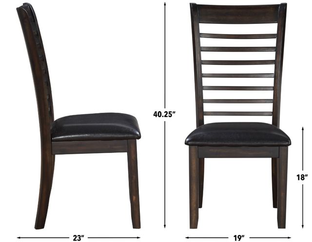 Steve Silver Co. Ally Antique Charcoal/Dark Brown Dining Side Chair-2