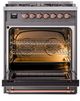 Ilve® Nostalgie II Series 30" Graphite Matte Pro Style Dual Fuel Range-4
