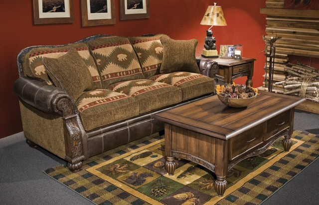 Marshfield Furniture Pine Creek (Leather) Light Brown Loveseat-1