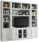 Parker House® Catalina 4-Piece Cottage White Space Saver Entertainment Wall-0