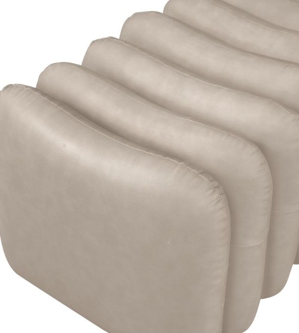 Meridian Furniture Atticus Taupe Leather Upholstered Bench-4