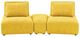 Furniture of America® Stavanger Yellow Curved 2-Seater with Ottoman-0