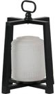 A & B Home Black Wooden Lantern-1