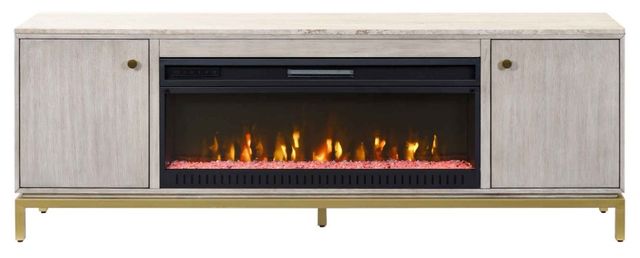 Martin Furniture Vancouver Greige 80" Fireplace TV Stand-1