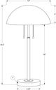 Monarch Specialties Inc. Black Metal Table Lamp with Metal Shade-1