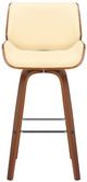 Armen Living Tyler 2-Piece Cream/Walnut Counter Stool Set-3