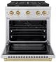 ZLINE Autograph Edition Paramount 30" Stainless Steel Pro Style Dual Fuel Range with Champagne Bronze Accents-1