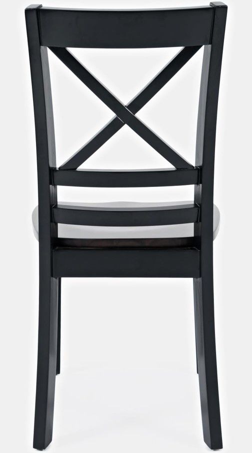 Jofran Inc. Asbury Park Autumn Brown/Black X Back Chair-3