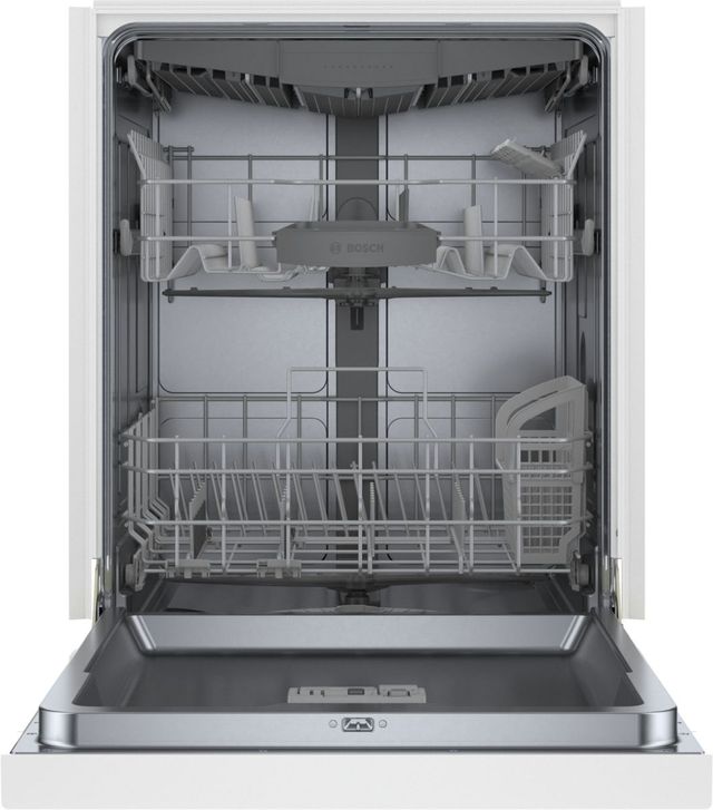 Bosch® 300 Series 24" White Front Control Built In Dishwasher-2