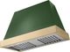 La Cornue CornuFé Euclid 44" Brands Hatch Green Wall Mounted Range Hood with Brushed Brass Trim-0