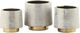 Crestview Collection Beacon 3-Piece Gold/White Vase Set-0