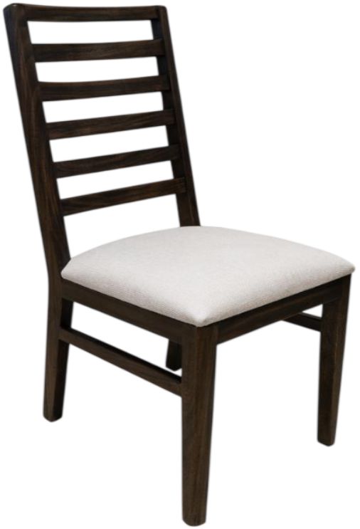 International Furniture Direct Balam Beige/Stained Dark Dining Side Chair-0