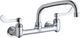 Elkay Chrome Foodservice 8" Centerset Wall Mount Faucet with Wristblade Handles-2