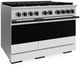 ZLINE Marino 48" Stainless Steel Pro Style Dual Fuel Range with White Matte Door and Matte Black Accents-3