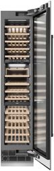 ZLINE Autograph Edition 18 in. 9 Cu. Ft. Triple Zone 68 Bottle Right Hinge Column Wine Cooler in Stainless Steel with Matte Black Accents-1