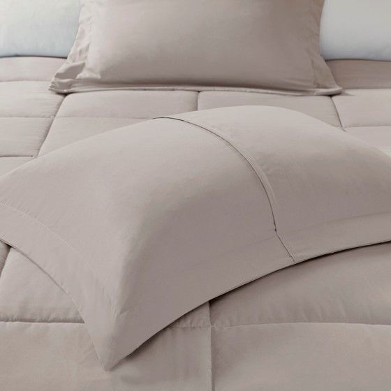Olliix by Madison Park Sarasota Taupe King/Cal King Microcell Down Alternative Comforter Mini Set-4