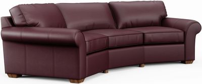 front view of the Flexsteel® Vail Dark Red Conversation Sofa
