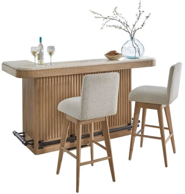 Parker House® Escape 3-Piece Glazed Natural Oak Mirage Mist Dining Set-0
