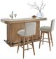 Parker House® Escape 3-Piece Glazed Natural Oak Mirage Mist Dining Set-0