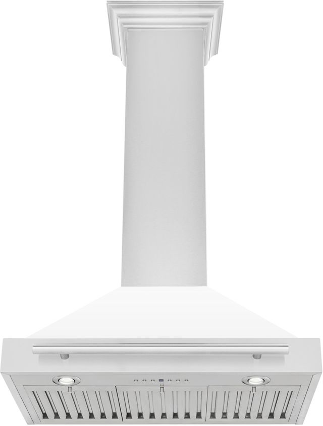 ZLINE 30" White Matte Wall Mounted Range Hood-3
