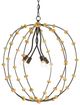 Currey & Company Anomaly Black Iron/Antique Gold Leaf Orb Chandelier-0