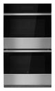 Jennair® NOIR™ 30" Stainless Steel Double Electric Wall Oven with V2™ Vertical Dual-Fan True Convection with Advanced Temperature Precision-0