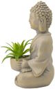 A & B Home 2-Piece Stone Buddha Succulent Figurine-2