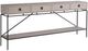 Universal Explore Home™ Coalesce Barber Rolling Fog Console Table with Black Base-0