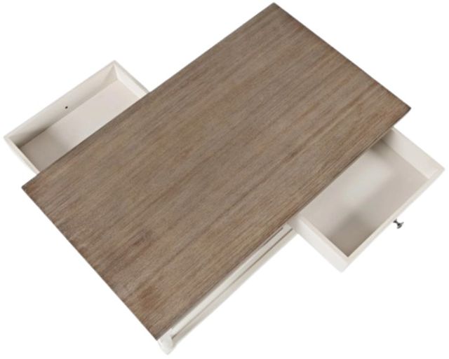 Jofran Inc. Grafton Farms Brown Coffee Table with Antique White Base-3
