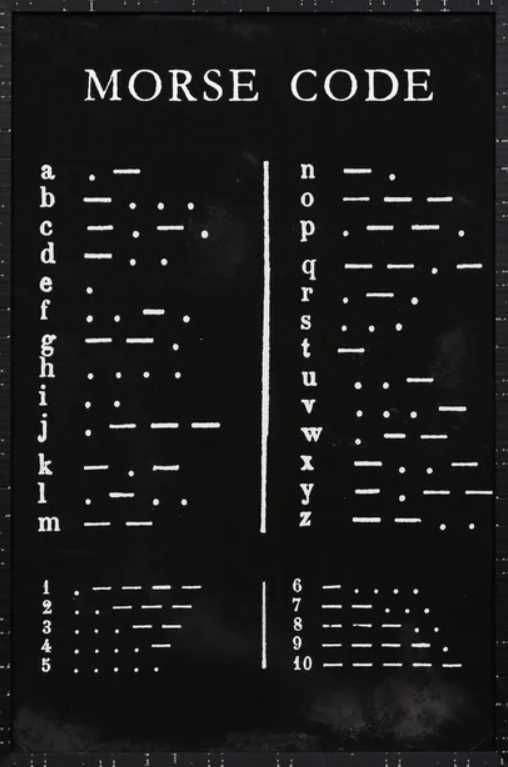 Stylecraft Morse Code Black Wall Art-1