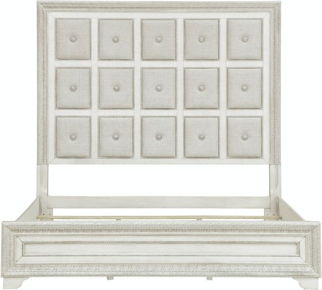 Pulaski™ Camila White California King Upholstered Panel Bed-2