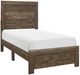 Homelegance® Corbin Rustic Brown Twin Panel Bed in a Box-0